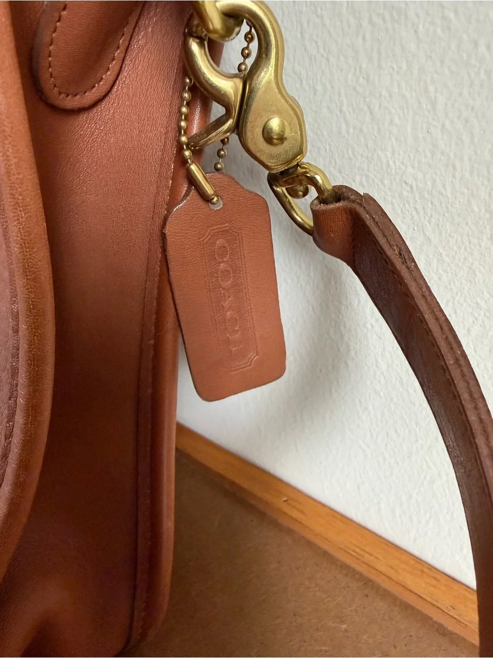 Coach leather messenger